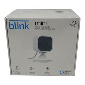 Blink Mini Indoor Plug-In HD Smart Security Camera Two Way Audio Motion NEW‎